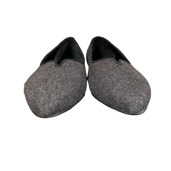 Vaneli Women's Ganet Pointed Toe Grey Flats Felt Leather Italian Made Sz 8 Wide - Picture 12 of 14